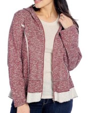 Indigo Thread Co. French Terry Knit Long Sleeve Reversed Seam Flounce Hem Hoodie