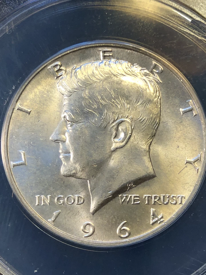 THE BIG ONE 1964-D/D Kennedy Half Dollar RPM-001 FS-501 RARE Variety ANACS MS-63 - Image 3 of 4