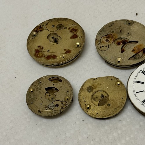 Lotto 5 X Antichi Movimenti Orologio Da Tasca Chiave Ricambi Riparazione Orologiai Lavoro - Foto 6 di 8