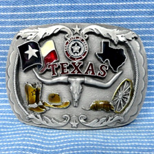 Texas Belt Buckle Flag Boots Hat Armadillo Longhorn Vintage 90s BOA   .TWY838