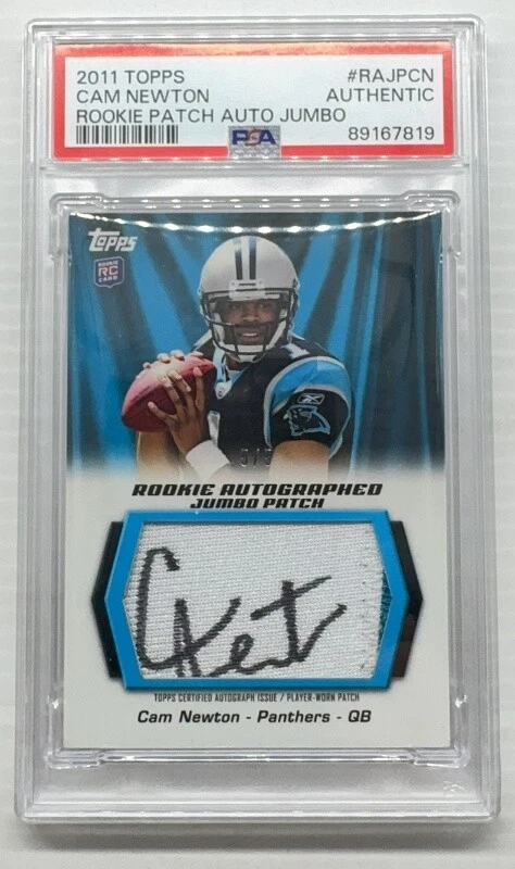 Cam Newton Topps Rookie Patch Autographs Jumbo #RAJPCN Base
