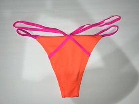 L'Agent by Agent Provocateur Eleena Orange Pink Bathing Suit Bottom Women Large
