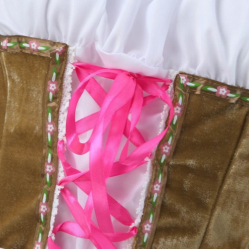 Oktoberfest Damen Kostüm Kleid Dirndl Traditionelles deutsches Bierfest - Bild 5 von 8