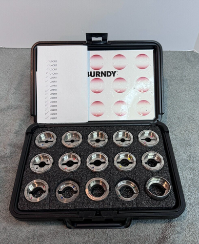 Burndy UDIEKITCU 15 Piece Index Crimping Tool Die Set U-Type #6 AWG-750 kcmil
