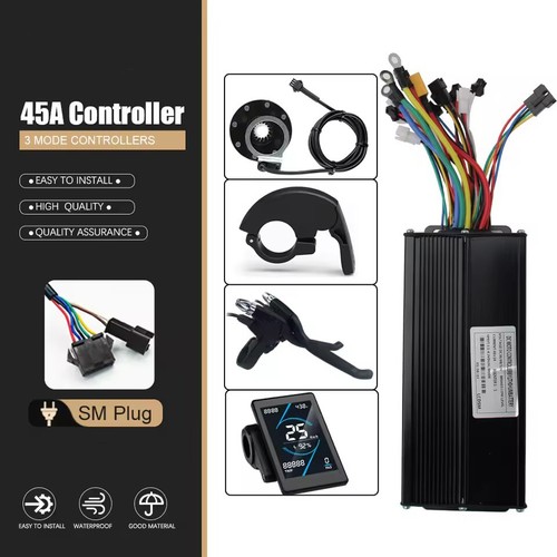 36V-48V 17A-45A E-bike Sinewave Controller 350W-2000W+T5S Display Throttle Brake - Picture 23 of 33
