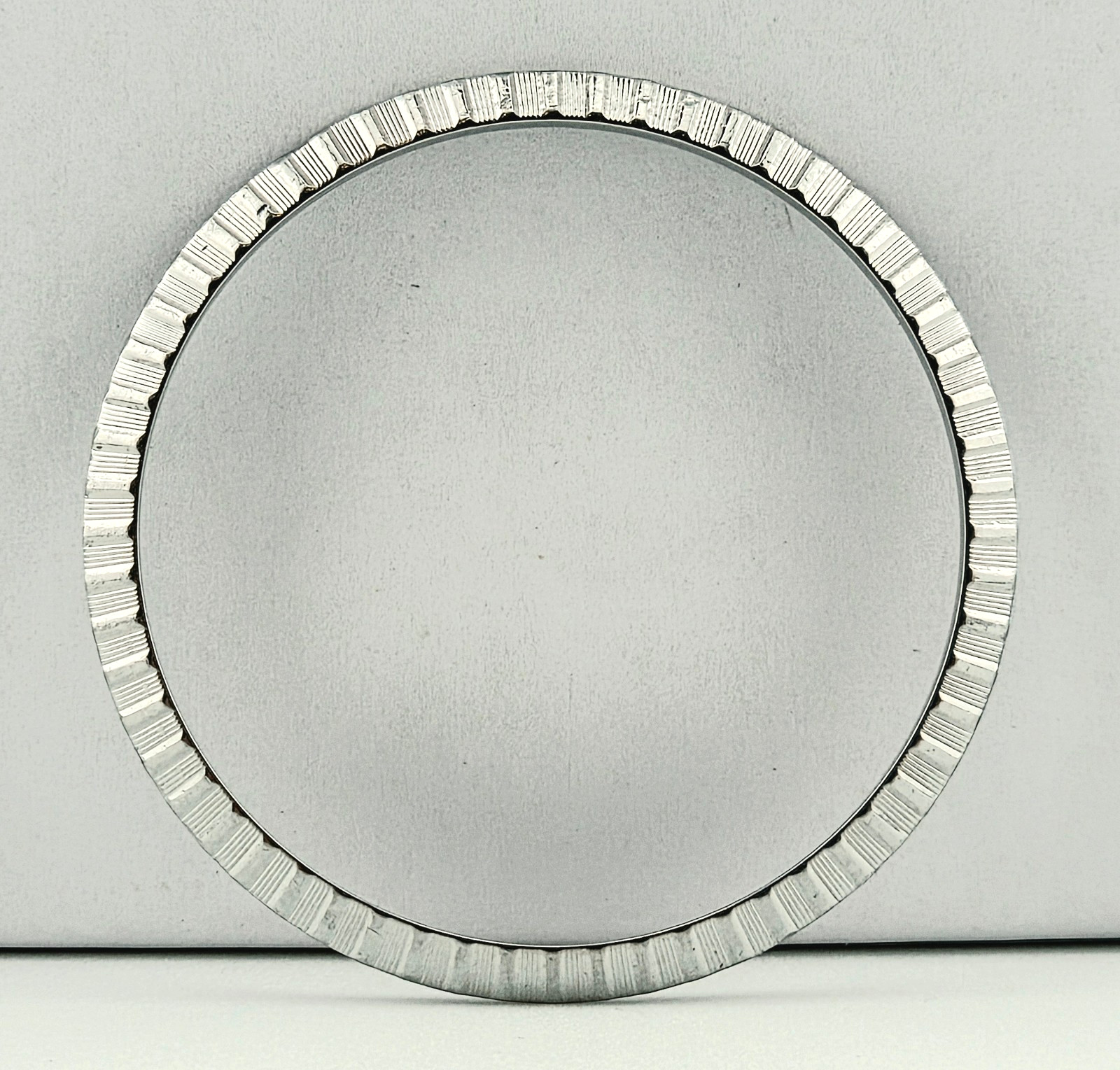 ROLEX  DATEJUST ENGINE TURN STEEL BEZEL FOR 16030 1603 GENUINE