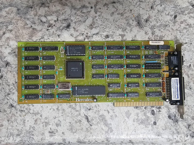 Good IBM TANDY Rare Retro Vintage Hercules Video Card Printer 8BIT ISA IBM PC XT