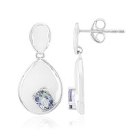 Cavill Tansanit Ohrringe 0,70Ct Tropfen Tropfenform Sterling Silber Damen