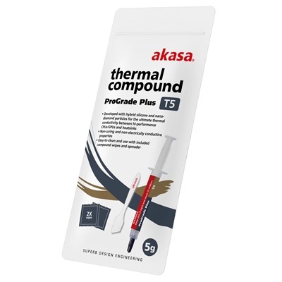 Akasa AK-T565-5G T5 Pro-Grade+ Thermal Compound Syringe 5G Grey Ultra-Performanc