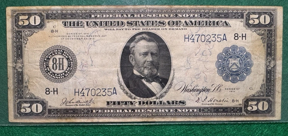 $50 1914 Federal Reserve Note St. Louis S/N H470235A PCGS 20 - Image 3 of 4