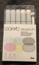 New Copic Sketch Blending Basics 6 Markers For Airbrush Pink Yellow Gray Pale
