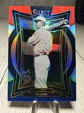 TY COBB | 2025 Panini Select Concourse Red Blue Prizm #’d /399 #32 Tigers