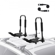 VEVOR Kayak Roof Rack 1 Pair J-Bar,Soft Roof Rack Quick Folding,Top Mount Tie Do