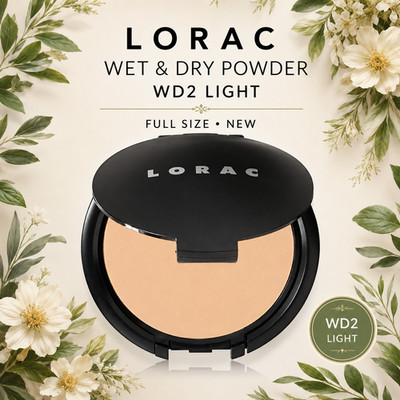 LORAC WET & DRY POWDER WD2 LIGHT FULL SIZE NEW UNBOXED SOME SCRATCHES SEALED