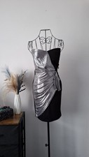 Strapless metallic draped dress size S 