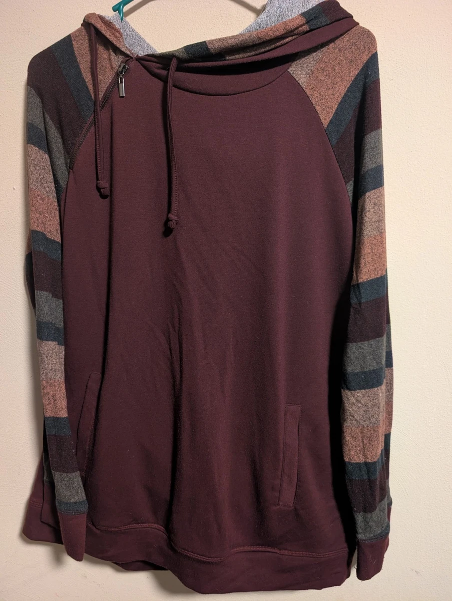 Pull Femme Maurices – Rouge – Fermeture éclair – Poches Devant – Taille M – Occasion