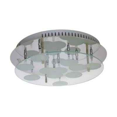 Moderne Deckenleuchte Vera 11 flammig Glas+Chrom Niedervolt Halogen Deckenlampe