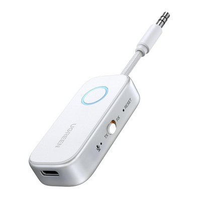 UGREEN Airplane Bluetooth 6.0 Transmitter 3.35in * 0.67in * 5.51in, white