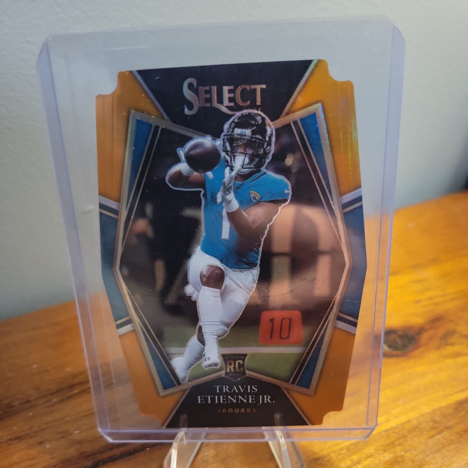 2021 Panini Select Travis Etienne Jr. Premier Level Orange Die Cut Rookie /249