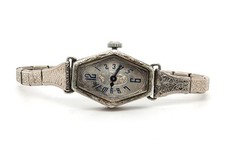 Art Deco Ladies Manfred 17 Jewel Wrist Watch 14K Rolled Gold 1940's Flowers