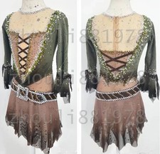 New Ice Figure Skating Dress Figure Skating Dress For Competition brown