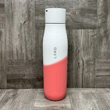 Larq Bottle Movement Self Cleaning Water Bottle 24oz Coral White Used Powers On
