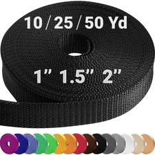 3/4"  5/8"  1"  1.5"  2" Webbing   10 25 50 Yards   40 Colors   Heavy Du...