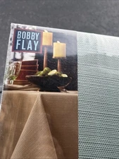 Bobby Flay Gramercy Collection Tablecloth – 60” x 102” – Oblong Green Textured