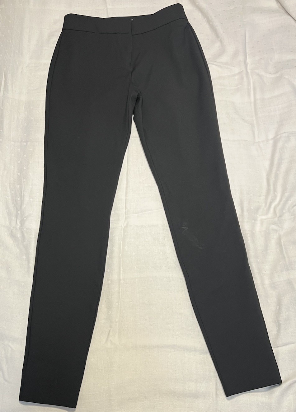 Express Women’s Black Slim Flat Front Dress Pants Solid Zip Button Hook & Eye