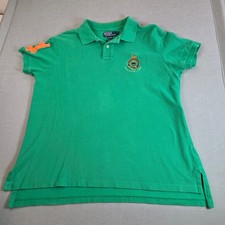Polo Ralph Lauren Custom Fit Green Crest Polo Shirt XL 4 Sleeve