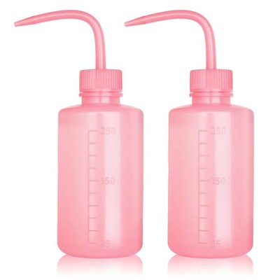 Melphoe Tattoo Wash Bottle Squeeze, 2Pcs 250ml Water Squirt 8.5 Ounces, Pink