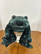 Commonwealth Frog Stuffed Animal Plush Crushed Velvet 20" Green Stuffed 1997