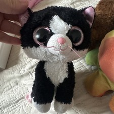 TY Beanie Boos - PEPPER the Black & White Cat (Glitter Eyes) (6 inch) *NM*