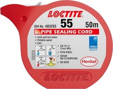Loctite 55 Pipe Thread Sealant 50m Cord for Plumbing Metal Plastic Fittings