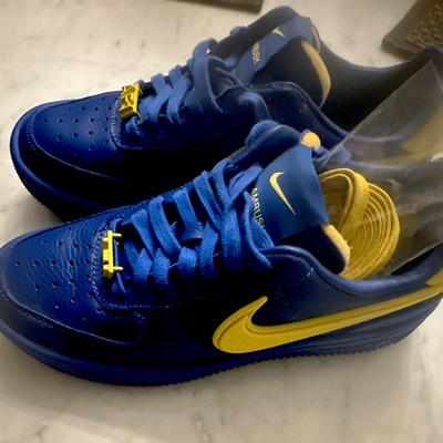 Nike Ambush Men's Low Top Lace-Up Athletic Sneakers Blue/Yellow New No Box
