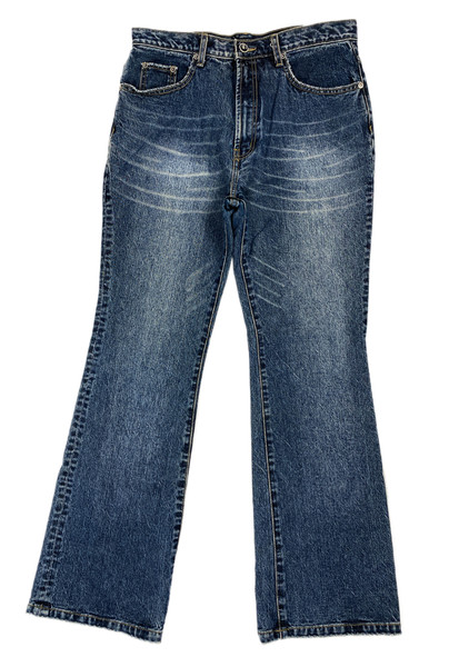 Stone Eagle Womens Jeans W32 L32 Dirty Blue Distressed Bootcut High Rise