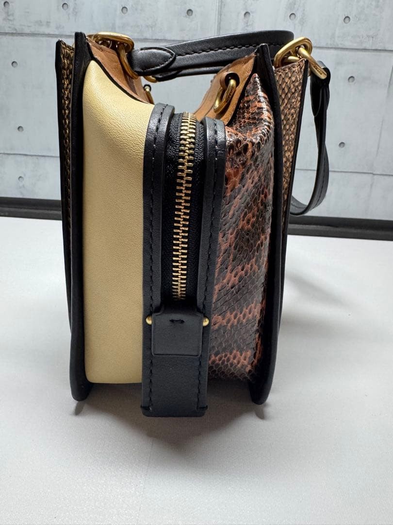 COACH Dreamer Python Snake Pattern Handbag Color … - image 3