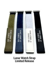 Lunar Watch Strap Limited Release NASA Style Nylon Hook Loop 20mm 22mm