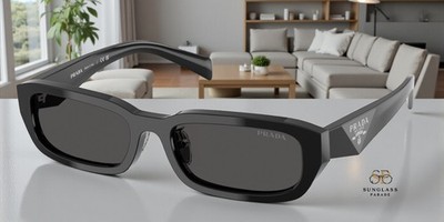 PRADA PR B06SF 16K08Z Black Dark Grey 55 mm Women's Sunglasses