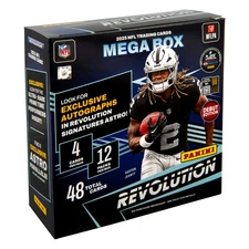 2025 Panini Revolution Football Trading Cards Mega Box QTY