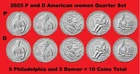 2025 American Women Quarter P & D 10 Coin Set UNC *ON HAND*