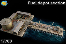1/700 WW2 dock harbor section diorama, fuel depot