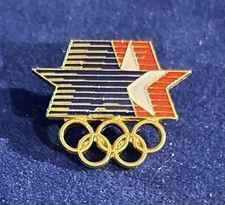 1984 LOS ANGELES OLYMPIC GAMES / STARS IN MOTION LOGO & RINGS / EPOXY COATING