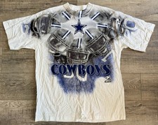 Vintage Dallas Cowboys Riddell AOP Shirt NFL Made In USA - Size XL