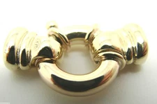Kaedesigns, New 16mm Genuine 9ct 375 Large Yellow Gold Bolt Ring Clasp With Ends