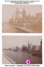 EXPO UNIVERSELLE PARIS 1900, 2 TIRAGES RUE & PALAIS DES NATIONS -A605
