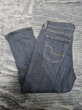 Signature Levi Strauss Mid Rise Capris Dark Wash Size 8