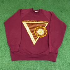 Vintage Arizona State Sun Devils Sweatshirt 80s Maroon Crewneck USA Made Medium