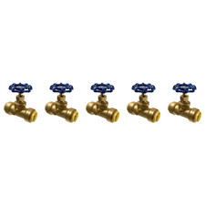 5 Pack XFITTING 3/4" Push Fit Gate Valve with Drain and Vent, 2-5-2=5