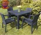 Outdoor Patio Furniture Set 4 Chairs Table Garden Coffee Bistro Set Rattan Style